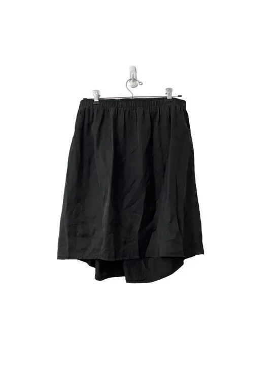 Clu Womens Black Silk Blend Gathered Flared Skirt Size Medium USA - Picture 5 of 5